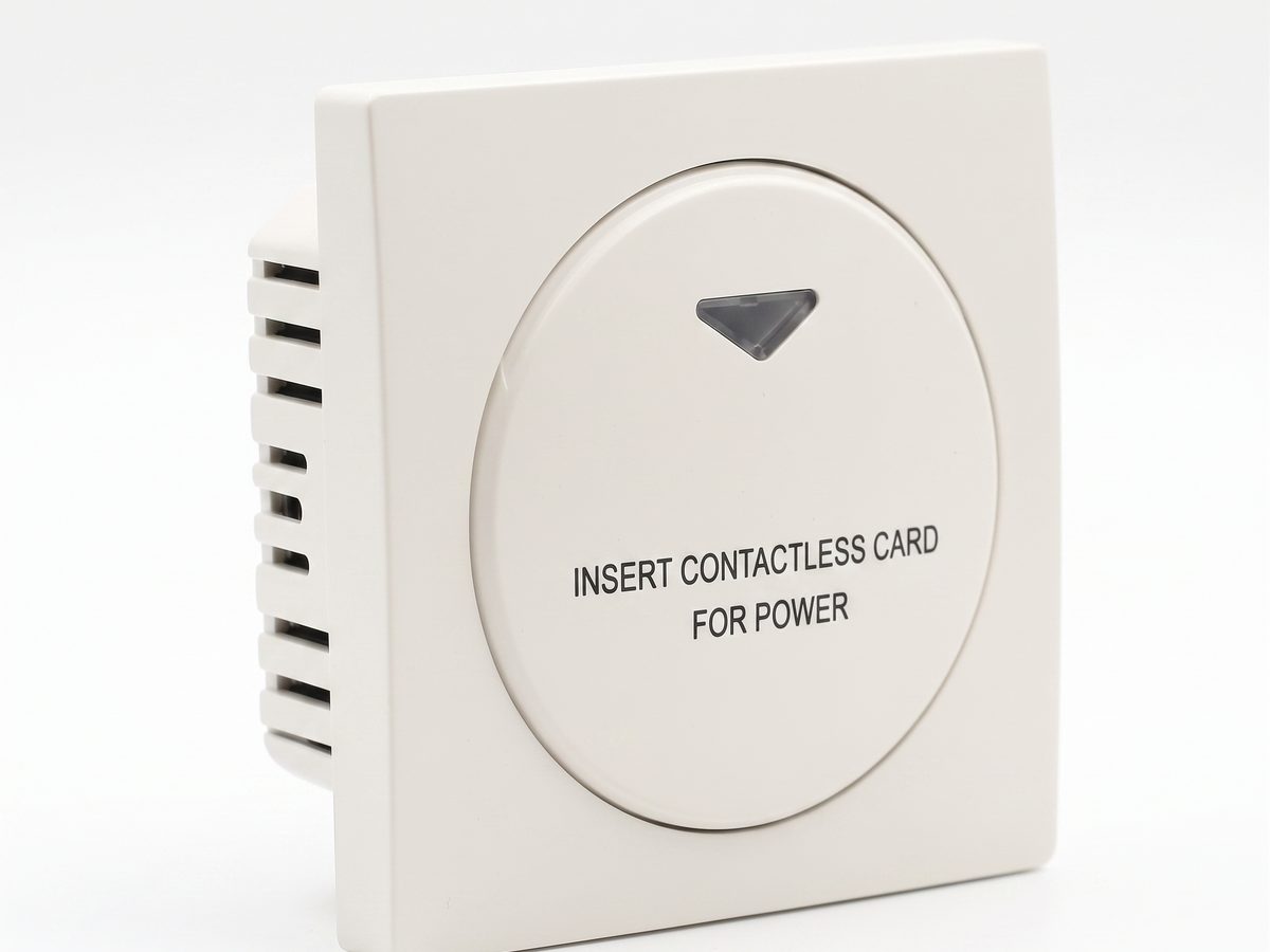 Hotel key card switch, putih flush kotak 86 untuk kontrol daya kamar tamu